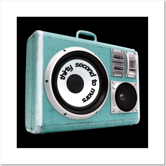 a radio with 30 second to mars sticker Wall Art by theStickMan_Official